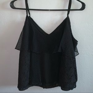 black lace tank top